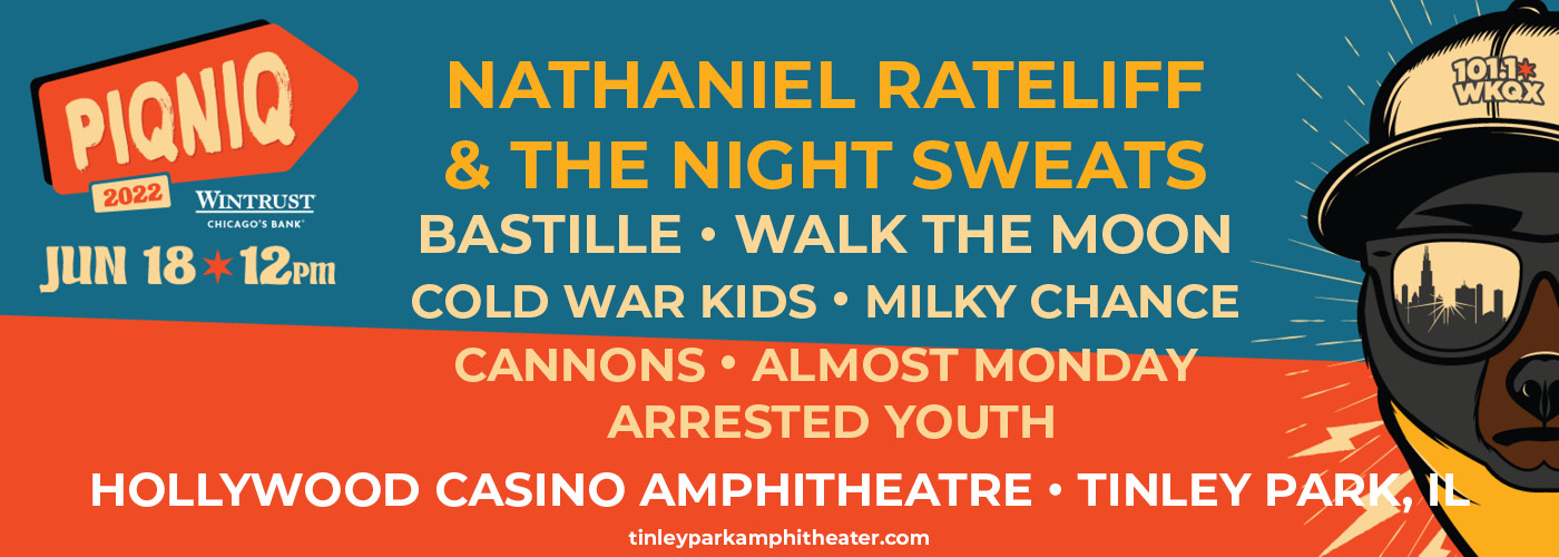 101WKQX Piqniq: Nathaniel Rateliff and The Night Sweats, Bastille, Milky Chance, Walk The Moon & Cold War Kids